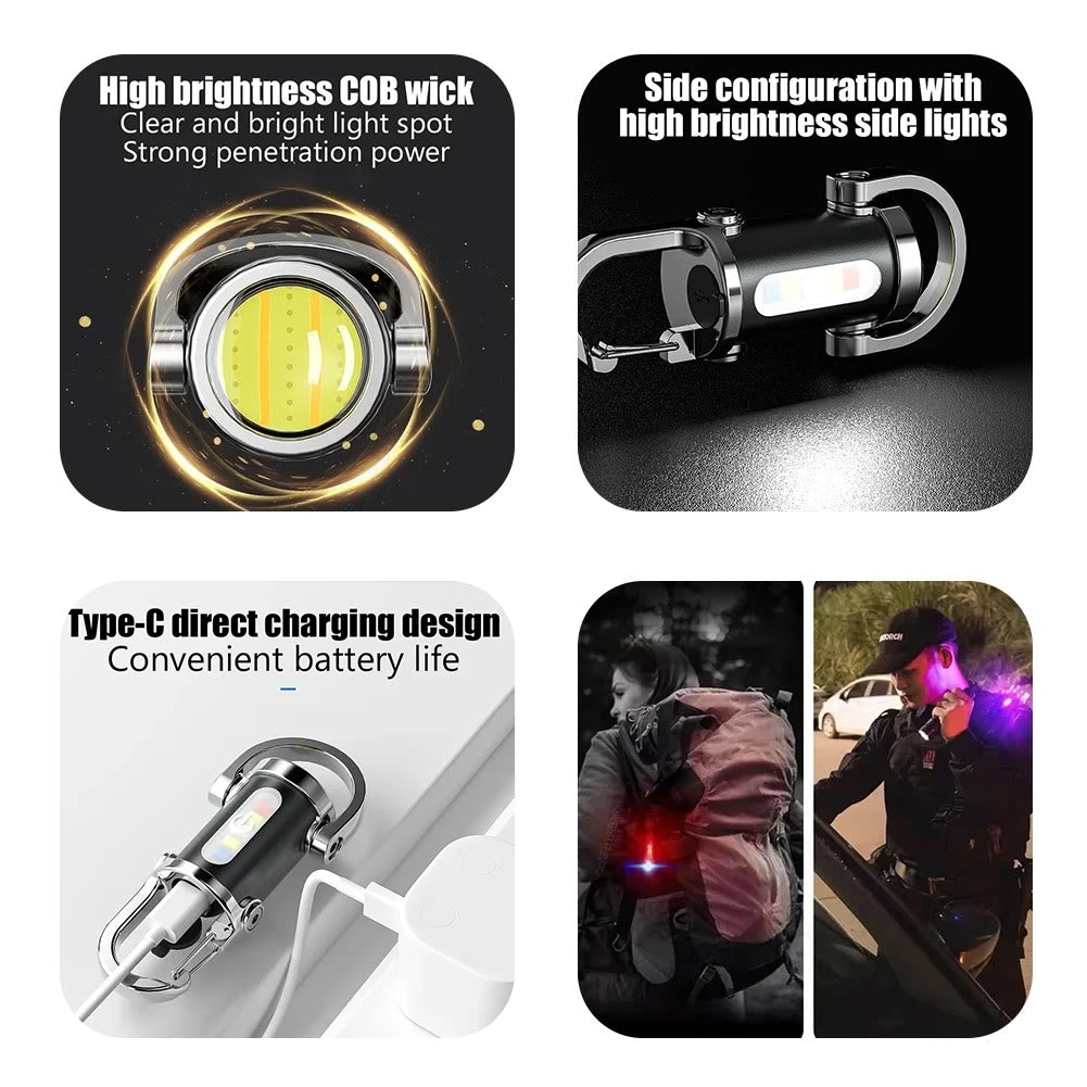 Multifunktionale, wasserdichte Mini-LED-Taschenlampe, tragbarer Schlüsselanhänger - image 4