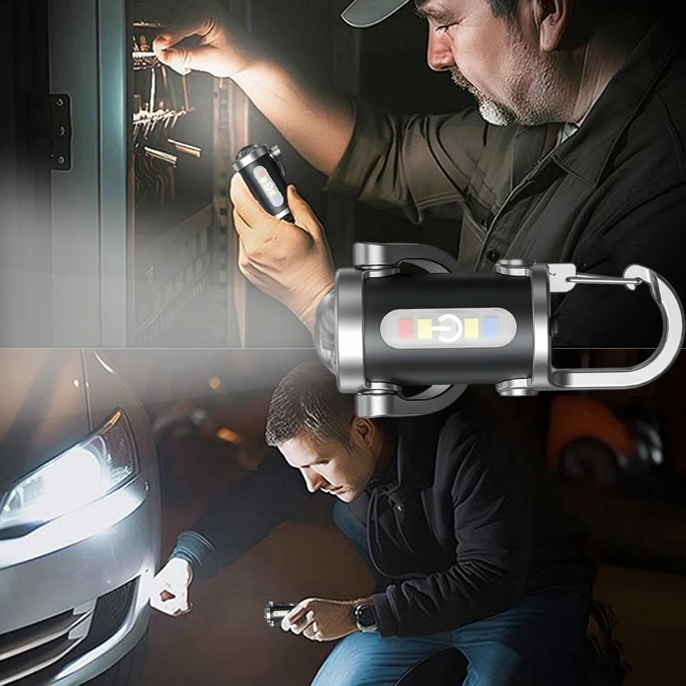 Multifunktionale, wasserdichte Mini-LED-Taschenlampe, tragbarer Schlüsselanhänger - image 3