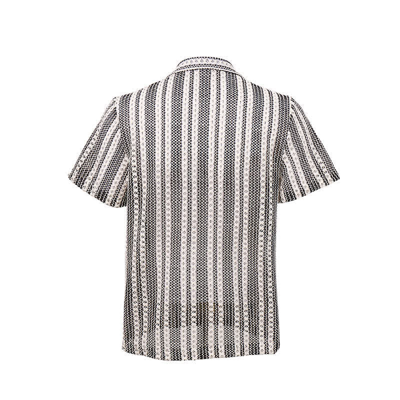 Klassisches, gestreiftes Strickhemd für Herren – Sommer - image 8