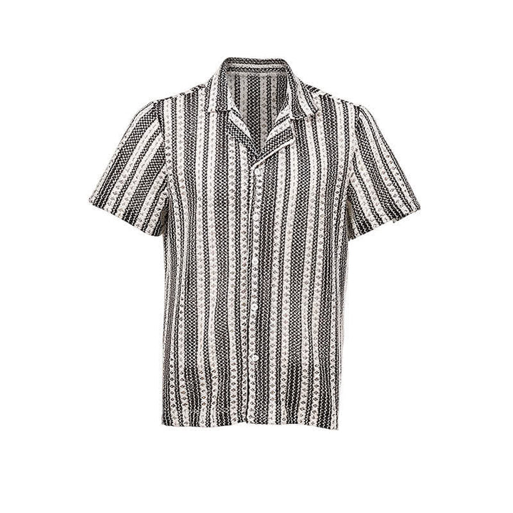 Klassisches, gestreiftes Strickhemd für Herren – Sommer - image 7
