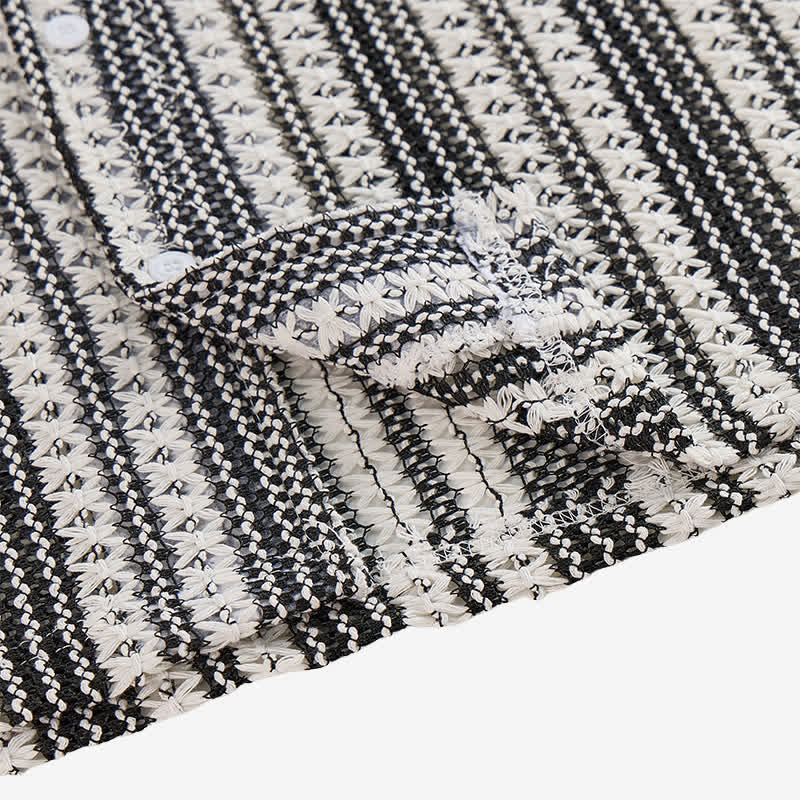 Klassisches, gestreiftes Strickhemd für Herren – Sommer - image 5