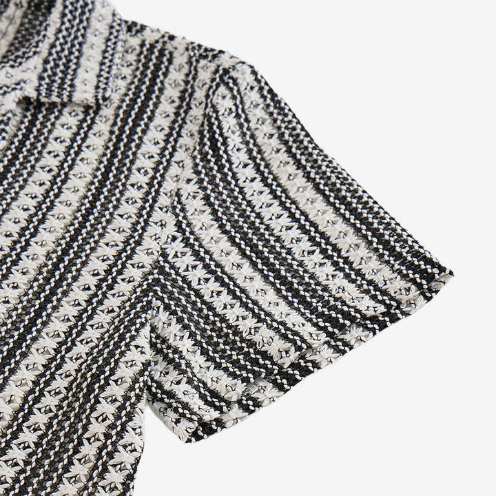 Klassisches, gestreiftes Strickhemd für Herren – Sommer - image 6