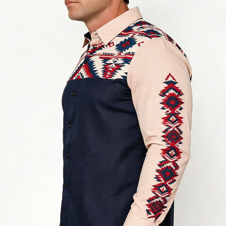 Rugged Spirit Herren-Westernhemd mit Aztekenmuster - image 3