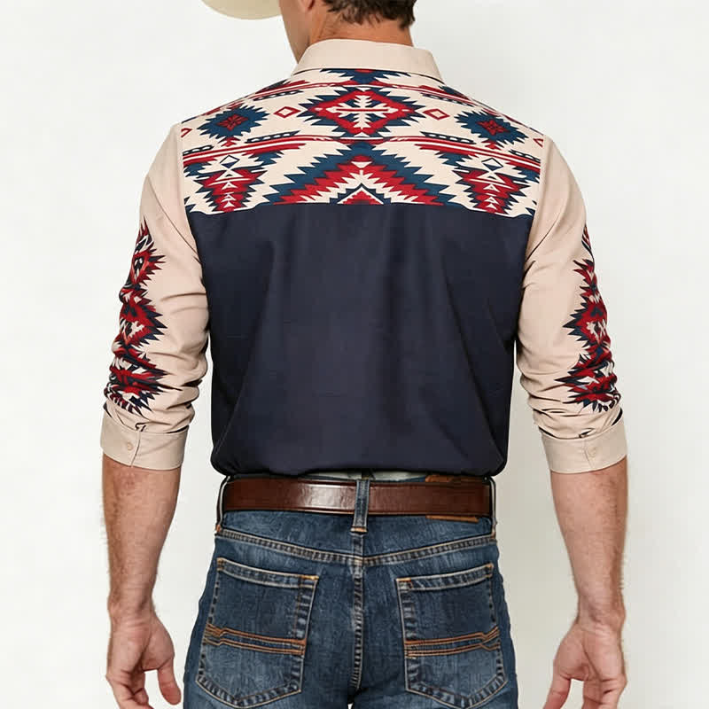 Rugged Spirit Herren-Westernhemd mit Aztekenmuster - image 2