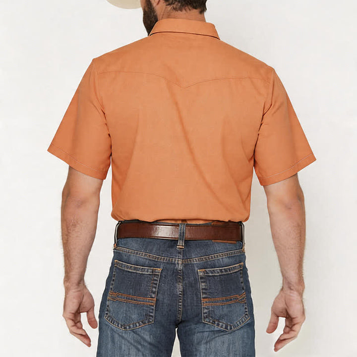 Herrenhemd im Western-Ethno-Stil mit aztekischem geometrischem Muster - image 2