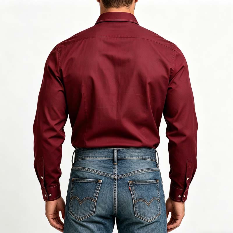 Elegantes Herrenhemd im Retro-Stil mit langen Ärmeln - image 2