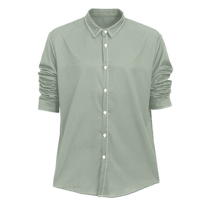 Elegantes Herrenhemd im Retro-Stil mit langen Ärmeln - Hellgrün - 6XL - image 25