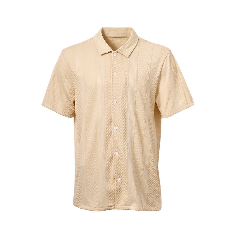 Herren-Strickhemd im Retro-Street-Stil mit vertikalem Rautenmuster - image 9