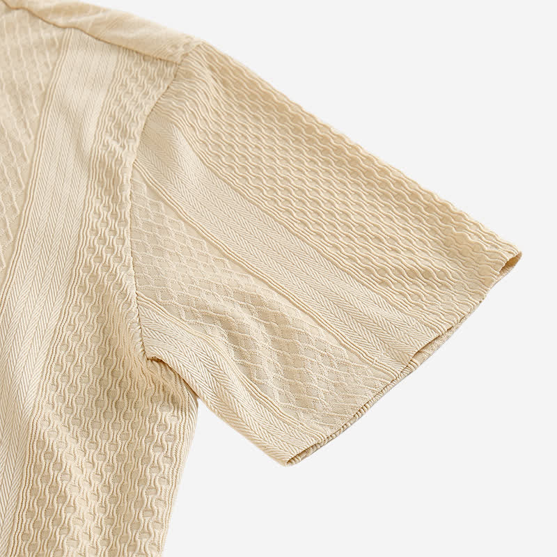 Herren-Strickhemd im Retro-Street-Stil mit vertikalem Rautenmuster - image 8
