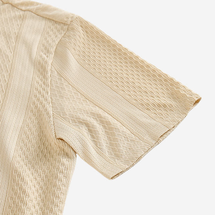 Herren-Strickhemd im Retro-Street-Stil mit vertikalem Rautenmuster - image 8