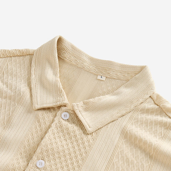 Herren-Strickhemd im Retro-Street-Stil mit vertikalem Rautenmuster - image 5