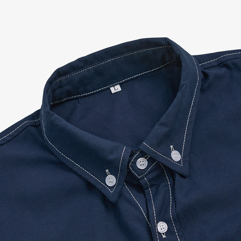 Herren Retro Western Freizeithemd mit Knopfleiste und langen Ärmeln - image 17