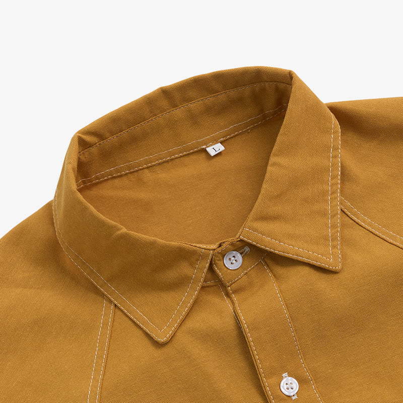 Herren Retro Western Freizeithemd mit Knopfleiste und langen Ärmeln - image 9