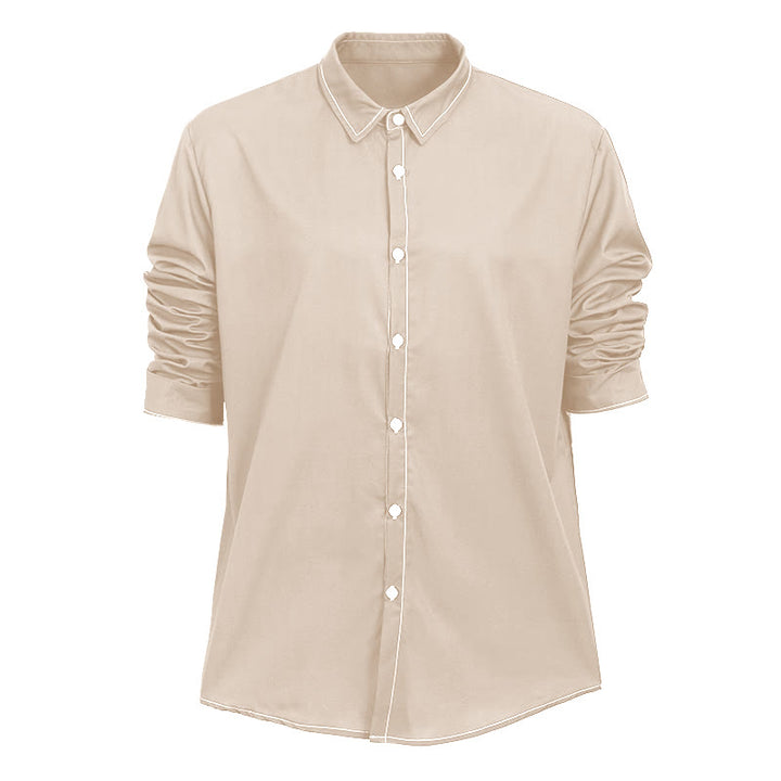 Elegantes Herrenhemd im Retro-Stil mit langen Ärmeln - Aprikose - 6XL - image 19