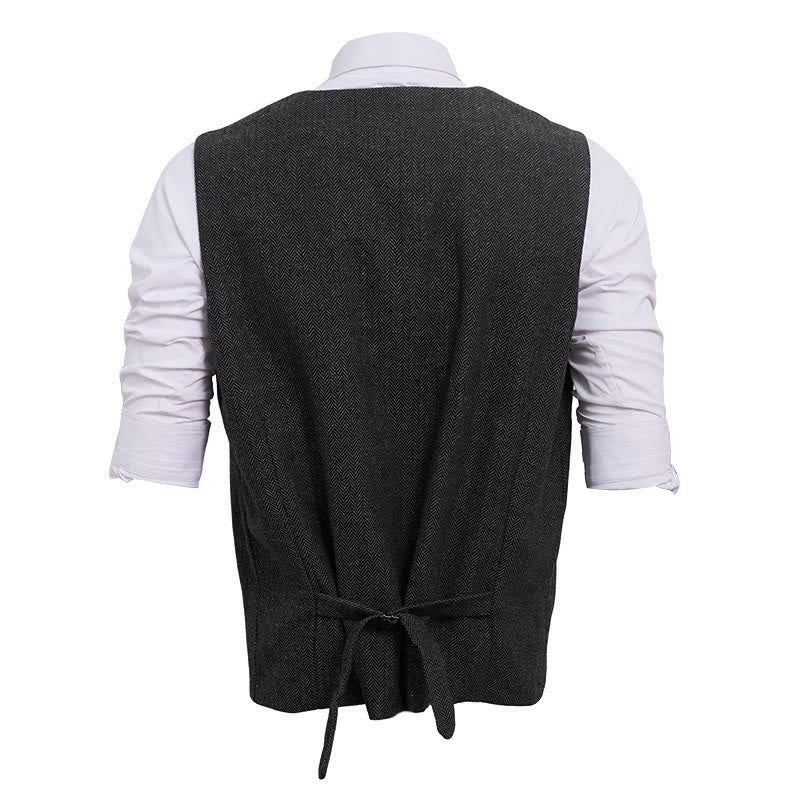 Herren-Business-Casual-Weste mit lockerer Passform und V-Ausschnitt - image 7