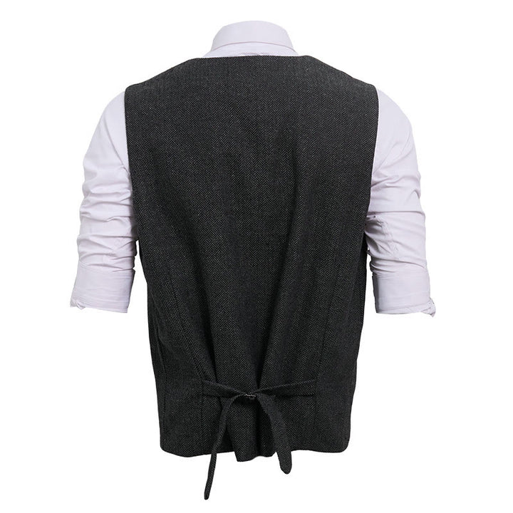 Herren-Business-Casual-Weste mit lockerer Passform und V-Ausschnitt - image 7