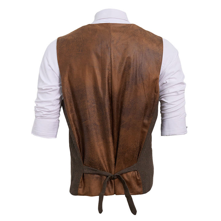 Herren-Business-Casual-Weste mit lockerer Passform und V-Ausschnitt - image 5