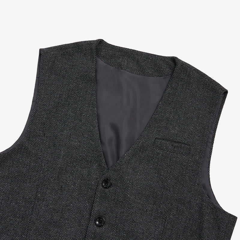 Herren-Business-Casual-Weste mit lockerer Passform und V-Ausschnitt - image 17