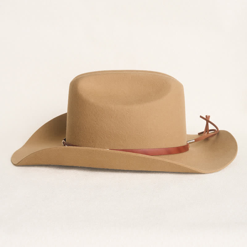 Stilvoller Nietenbesetzter Klassischer Kamel Cowboyhut - image 4