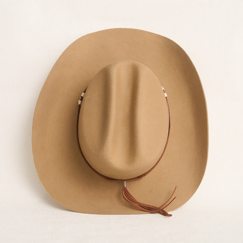 Stilvoller Nietenbesetzter Klassischer Kamel Cowboyhut - image 6