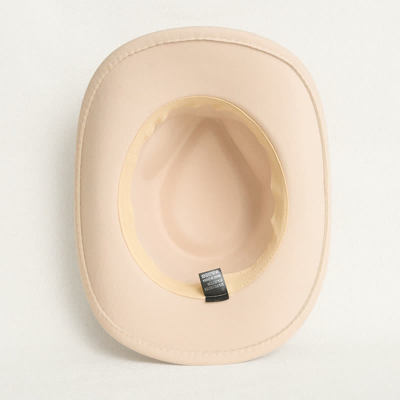 Herren-Cowboyhut mit silbernem Stierkopfgürtel und Sternen, beige - image 7