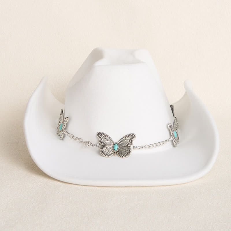 Herren-Cowboyhut mit Schmetterlingskettenbesatz - image 1
