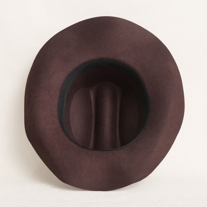 Einfacher solider Kaffee farbener breitrandiger Cowboyhut - image 7