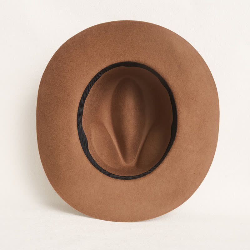 Paisley Lederband Federn Woll-Cowboyhut - image 7