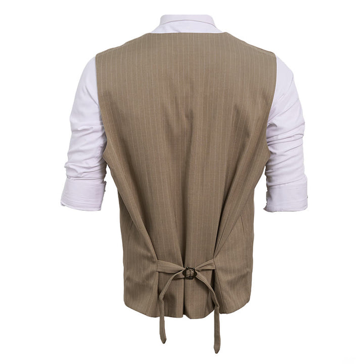 Herren-Anzugweste mit Nadelstreifen, mehreren Taschen und elegantem Business-Stil - image 13
