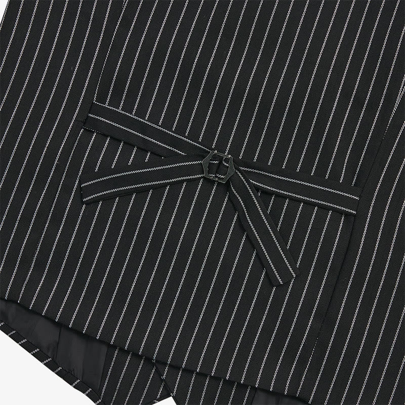 Slim-Fit-Streifenweste für Herren, eleganter Anzug - image 13