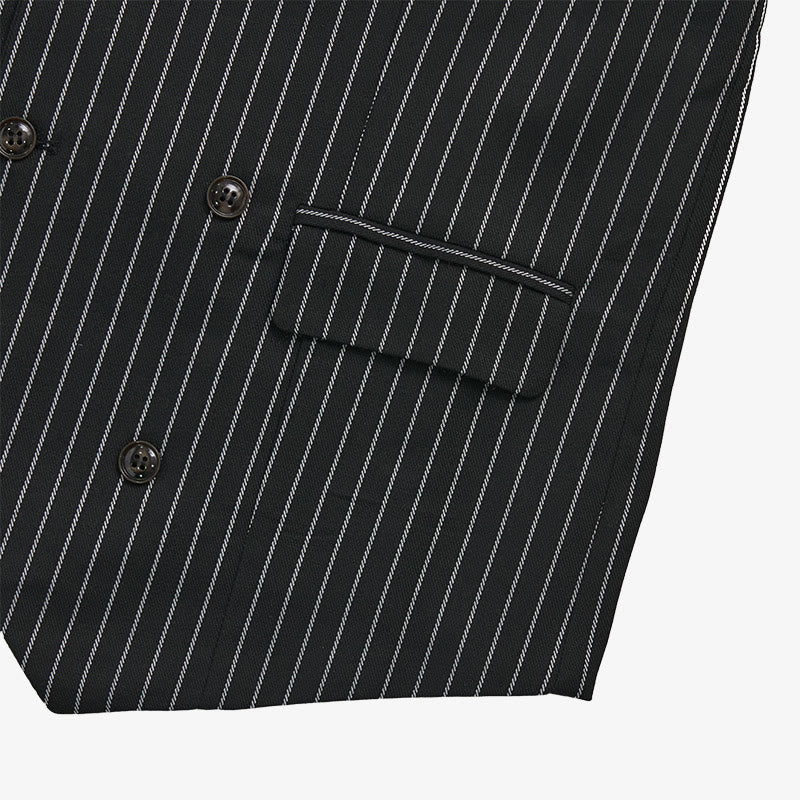Slim-Fit-Streifenweste für Herren, eleganter Anzug - image 11