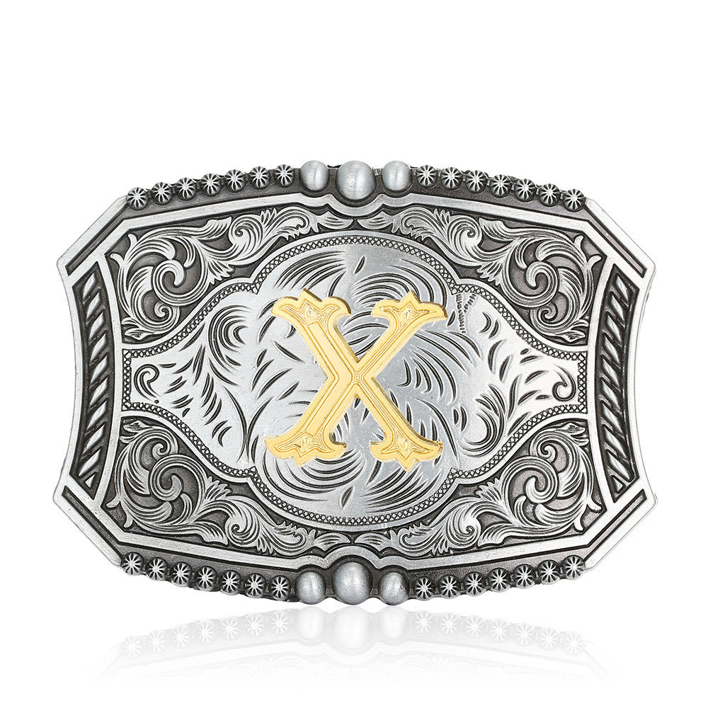 Vintage Ledergürtel mit quadratischer Schnalle und Initialen - X - Ohne Gürtel - image 27
