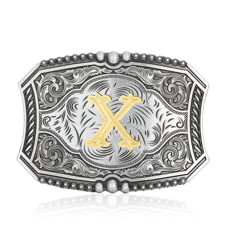 Vintage Ledergürtel mit quadratischer Schnalle und Initialen - X - Ohne Gürtel - image 27