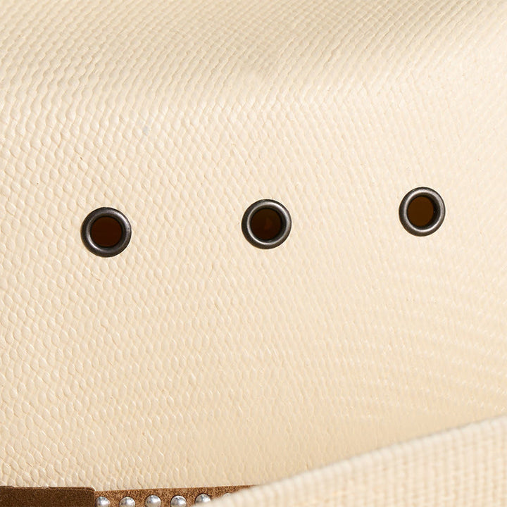 Robuster Stroh-Cowboyhut mit breiter Krempe und Sonnenschutz - image 2
