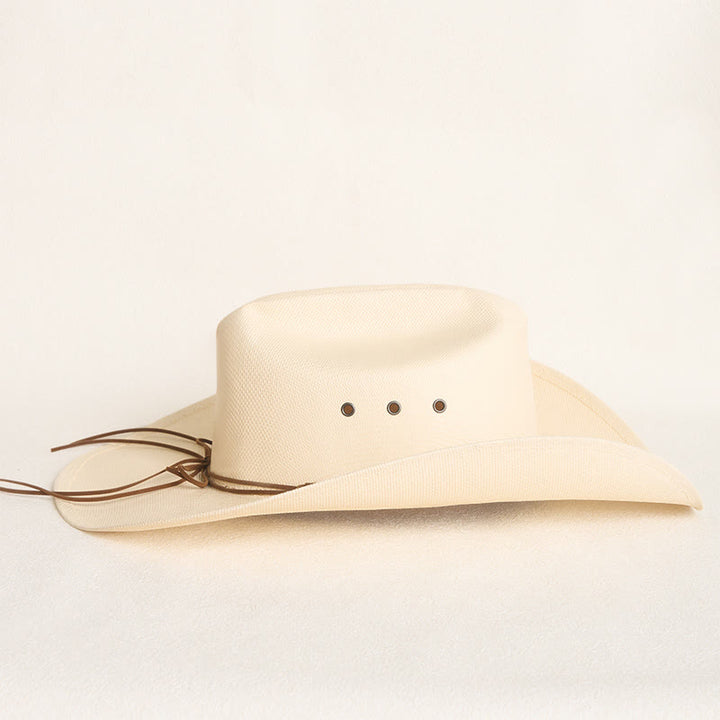 Robuster Stroh-Cowboyhut mit breiter Krempe und Sonnenschutz - image 4