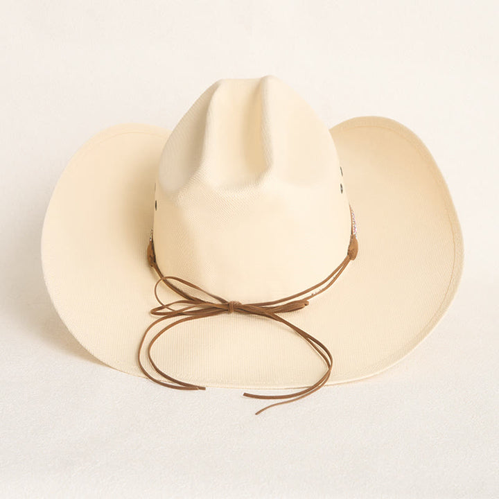 Robuster Stroh-Cowboyhut mit breiter Krempe und Sonnenschutz - image 5