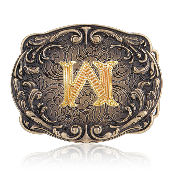 Retro-Ledergürtel mit Totem-Motiv und Western-Motiv (DIY-Schnalle) - W - Ohne Gürtel - image 26
