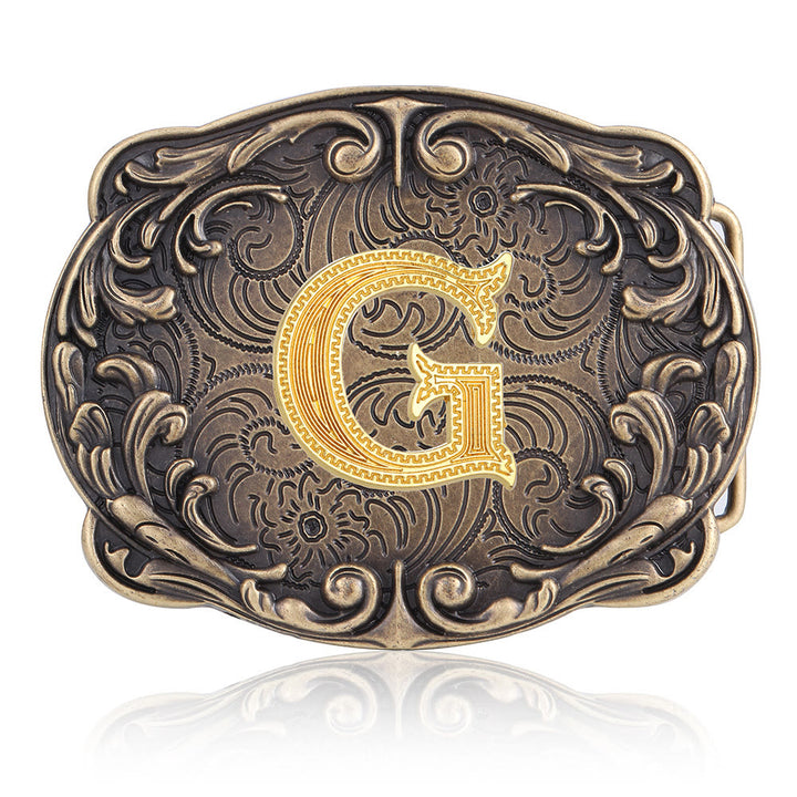Retro-Ledergürtel mit Totem-Motiv und Western-Motiv (DIY-Schnalle) - G - Ohne Gürtel - image 11