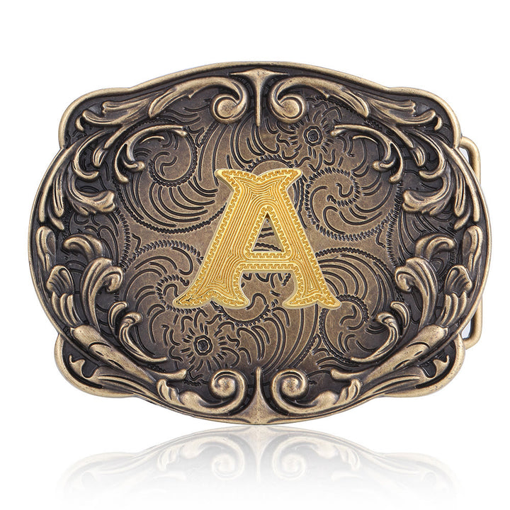 Retro-Ledergürtel mit Totem-Motiv und Western-Motiv (DIY-Schnalle) - A - Ohne Gürtel - image 5