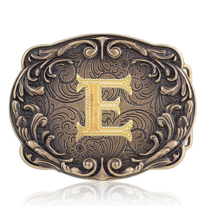 Retro-Ledergürtel mit Totem-Motiv und Western-Motiv (DIY-Schnalle) - E - Ohne Gürtel - image 9