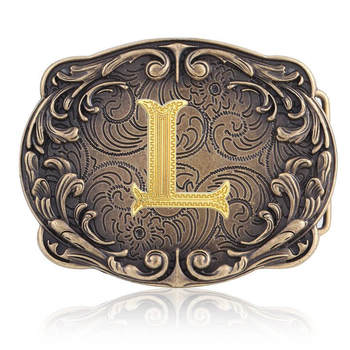 Retro-Ledergürtel mit Totem-Motiv und Western-Motiv (DIY-Schnalle) - L - Ohne Gürtel - image 16