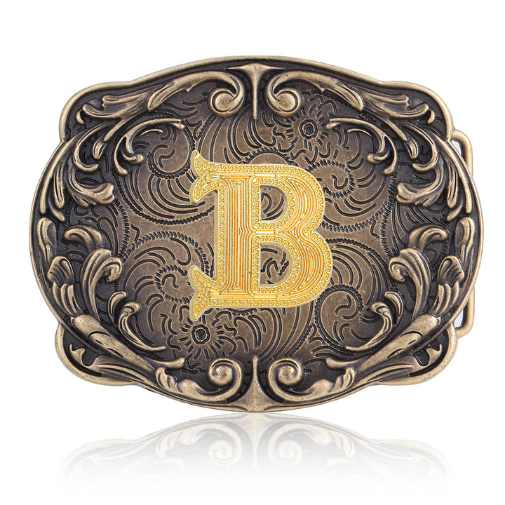Retro-Ledergürtel mit Totem-Motiv und Western-Motiv (DIY-Schnalle) - B - Ohne Gürtel - image 6