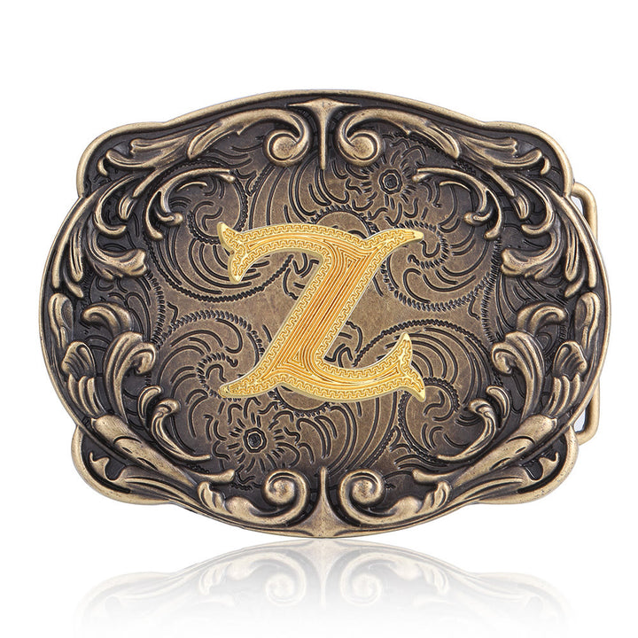Retro-Ledergürtel mit Totem-Motiv und Western-Motiv (DIY-Schnalle) - Z - Ohne Gürtel - image 29