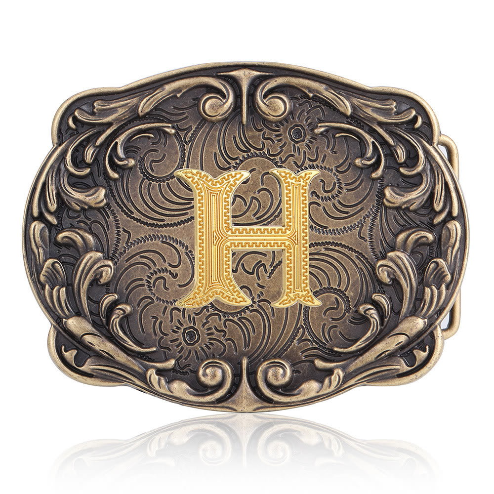 Retro-Ledergürtel mit Totem-Motiv und Western-Motiv (DIY-Schnalle) - H - Ohne Gürtel - image 12