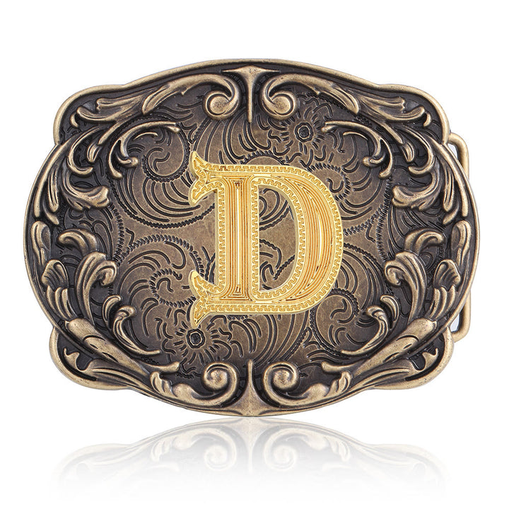 Retro-Ledergürtel mit Totem-Motiv und Western-Motiv (DIY-Schnalle) - D - Ohne Gürtel - image 8