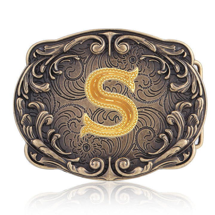 Retro-Ledergürtel mit Totem-Motiv und Western-Motiv (DIY-Schnalle) - S - Ohne Gürtel - image 22