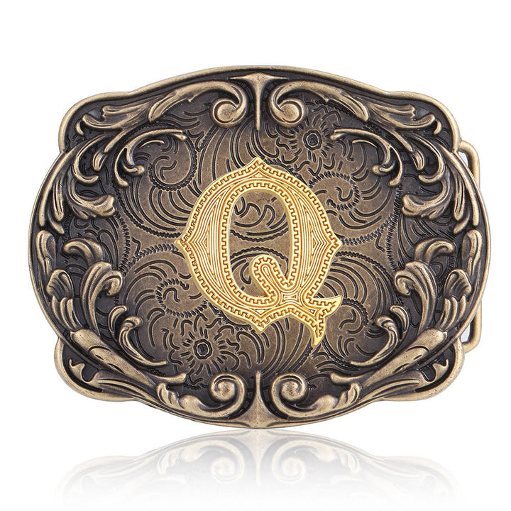 Retro-Ledergürtel mit Totem-Motiv und Western-Motiv (DIY-Schnalle) - Q - Ohne Gürtel - image 20