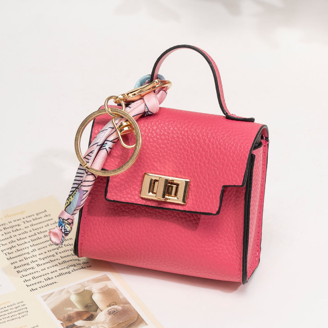 Kreativer Mini-Handtaschen-Schlüsselanhänger - Rose - image 3