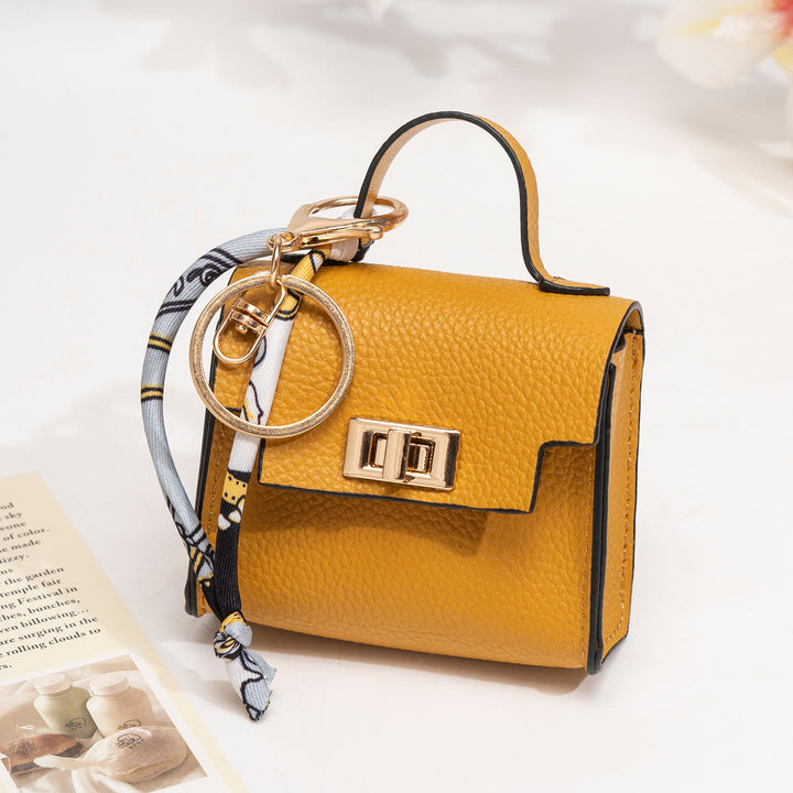 Kreativer Mini-Handtaschen-Schlüsselanhänger - Gelb - image 9