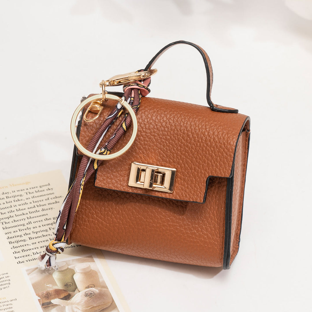 Kreativer Mini-Handtaschen-Schlüsselanhänger - Braun - image 12